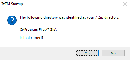 Select installed or portable version of 7-ZIP