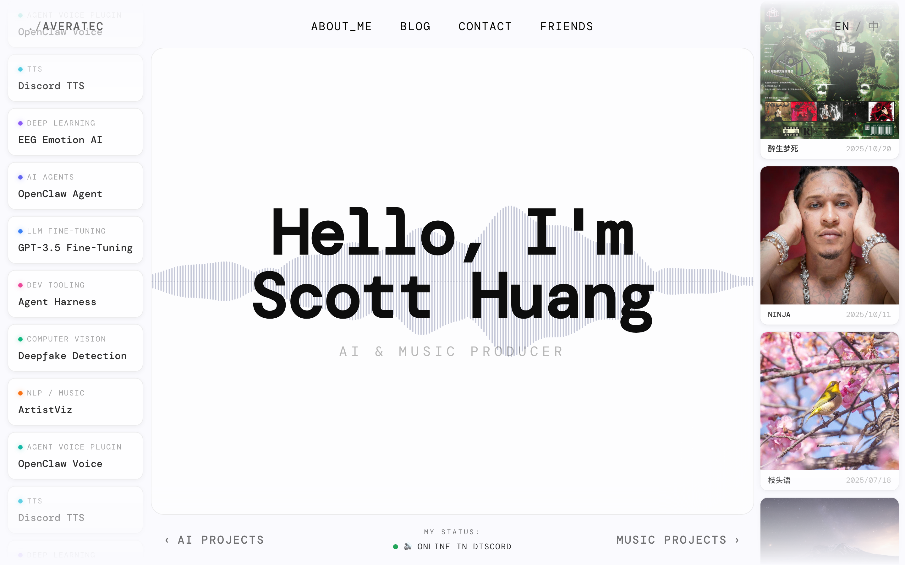 averatec.studio homepage snapshot