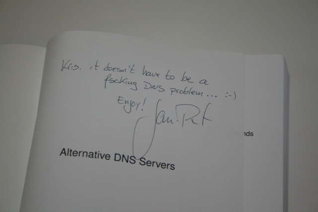 Kris, it doesn't always have to be a fscking DNS problem... :-) Enjoy! -Jan-Piet