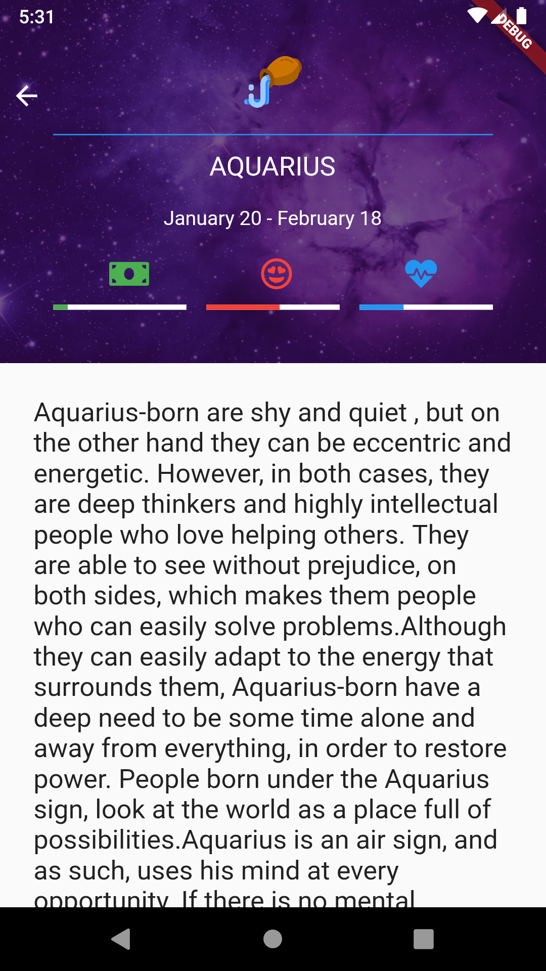 GitHub - merthankavak/flutter-horoscope-app: This application gives ...