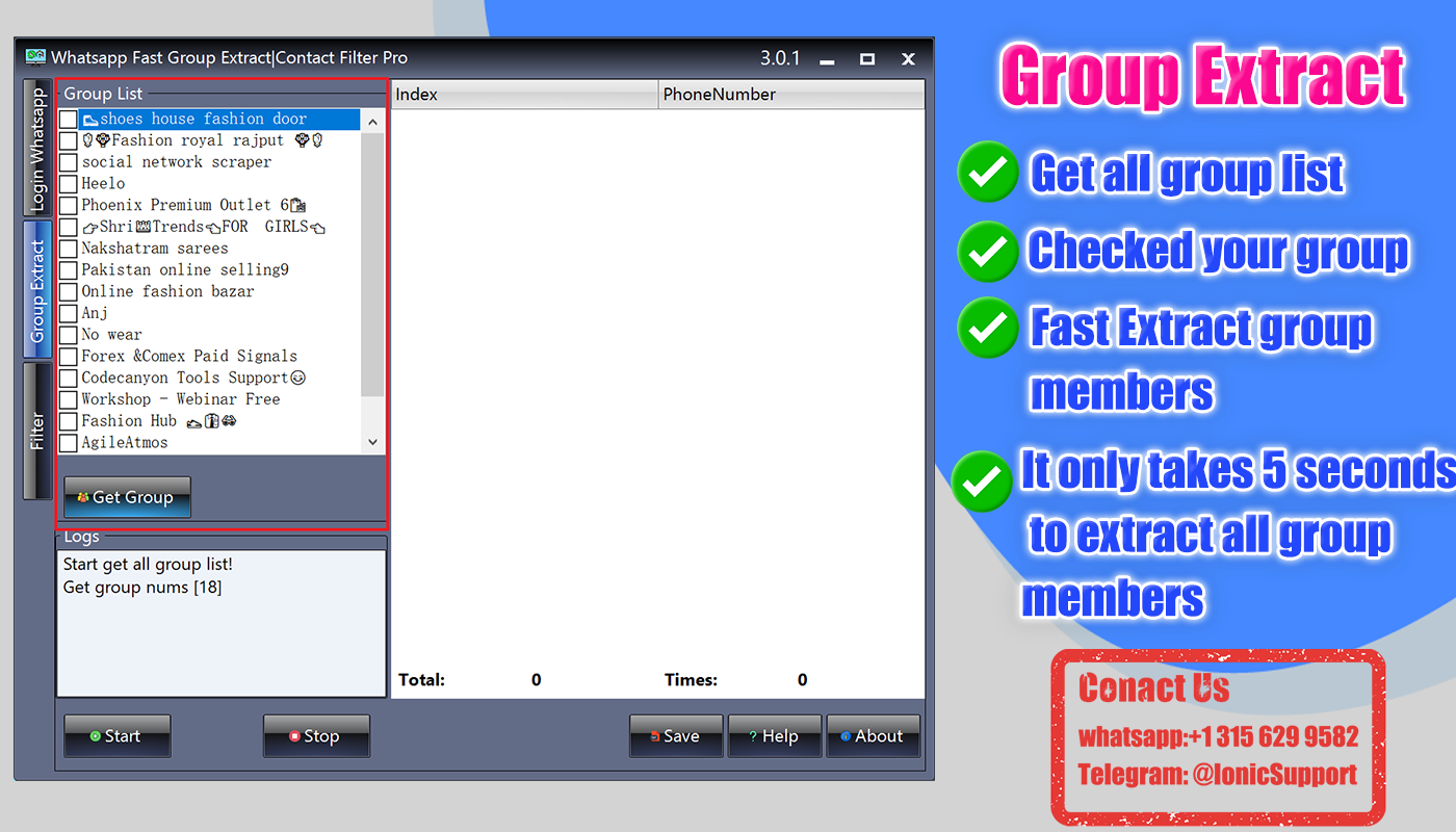 Whatsapp Extract Group & Super Filter Numbers Pro