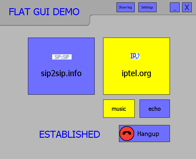 tSIP 0.2.08 flat GUI example