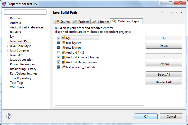 Export your ivy classpath