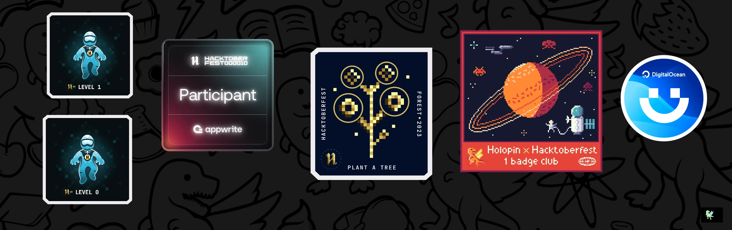 An image of @lilim4's Holopin badges, which is a link to view their full Holopin profile