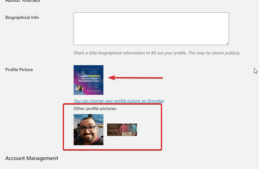 User Profile Edit
