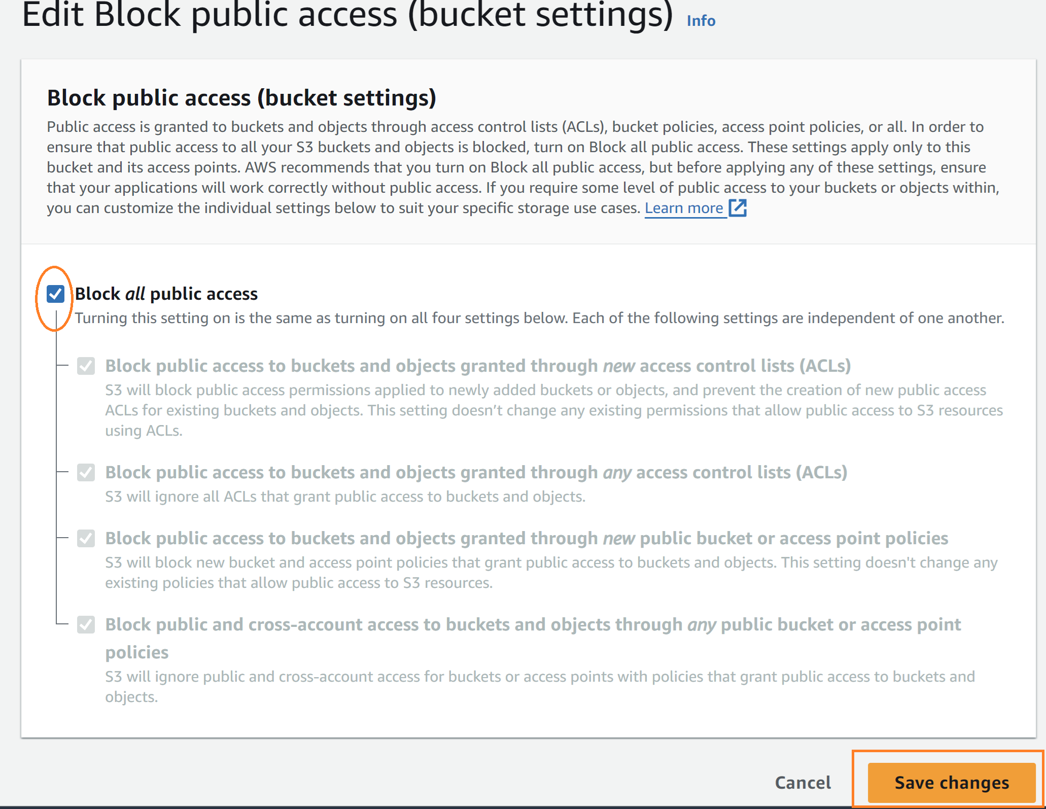Block publick access