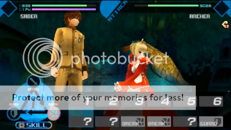 Fate/Extra Combat Screenshot found through Google Images