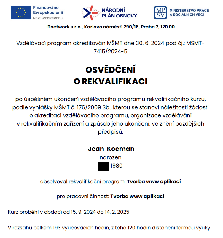IT Network Certificate