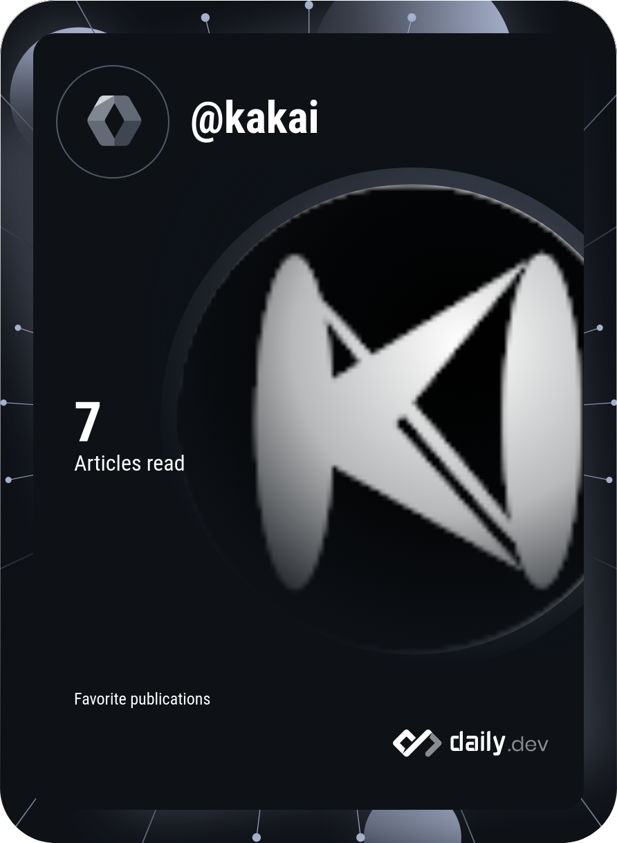 Kakai's Dev Card