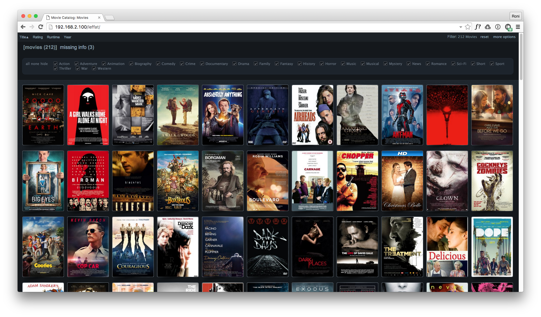 Screenshot of webapp (SimpleMovieCatalog-fork)