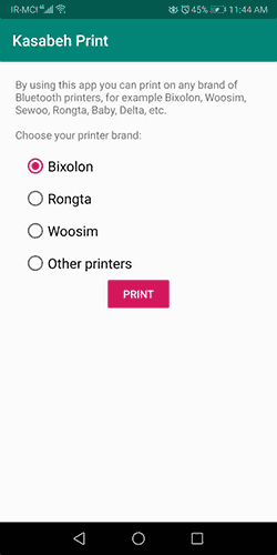 Android portable Bluetooth thermal printer app