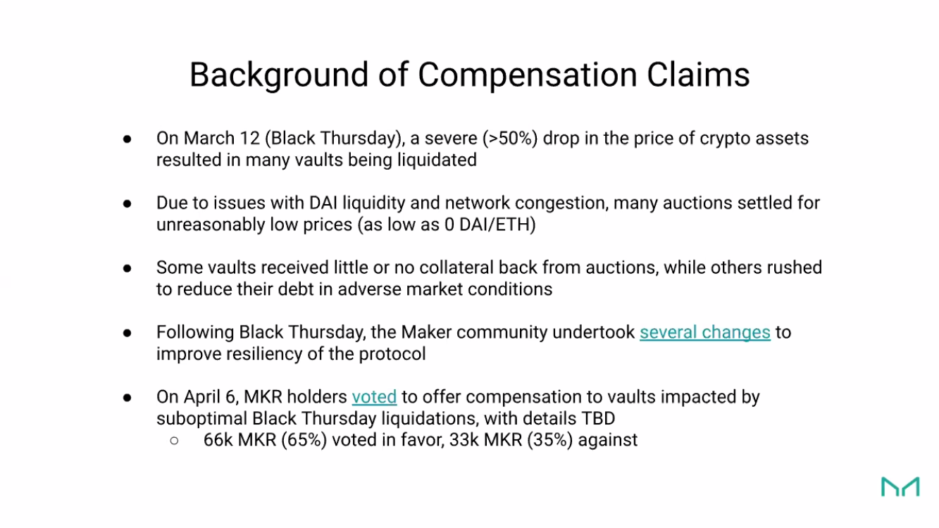 Background of Compensation Claims