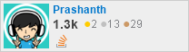 profile for Prashanth on Stack Exchange, a network of free, community-driven Q&A sites