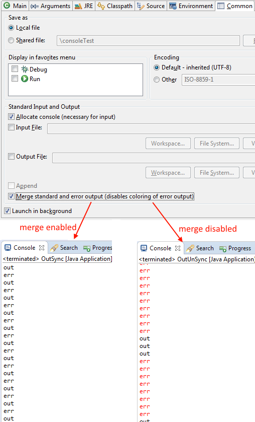 merge process output