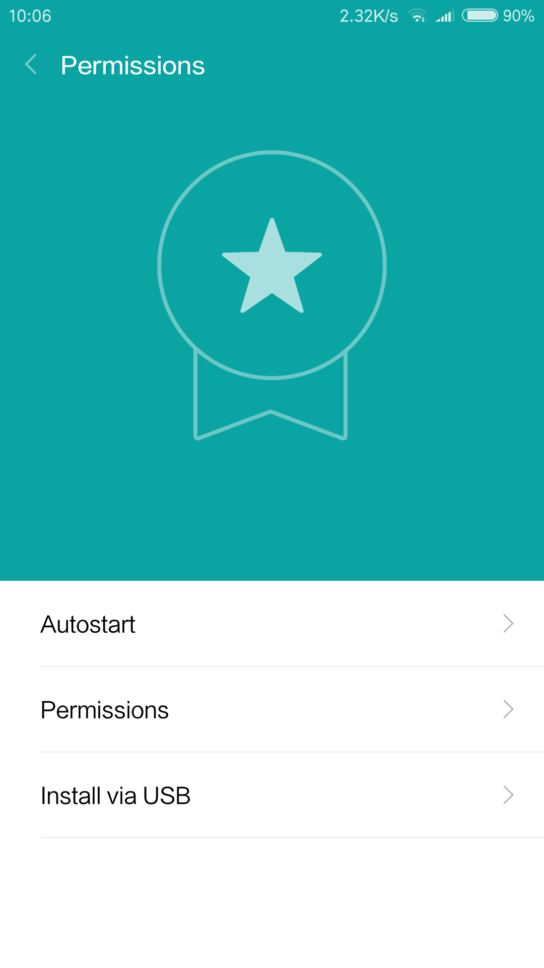 Slika aplikacije Permissions