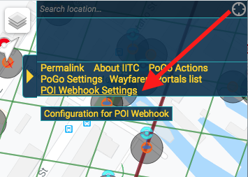 POI Webhook Settings link