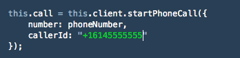client.startPhoneCall callerId