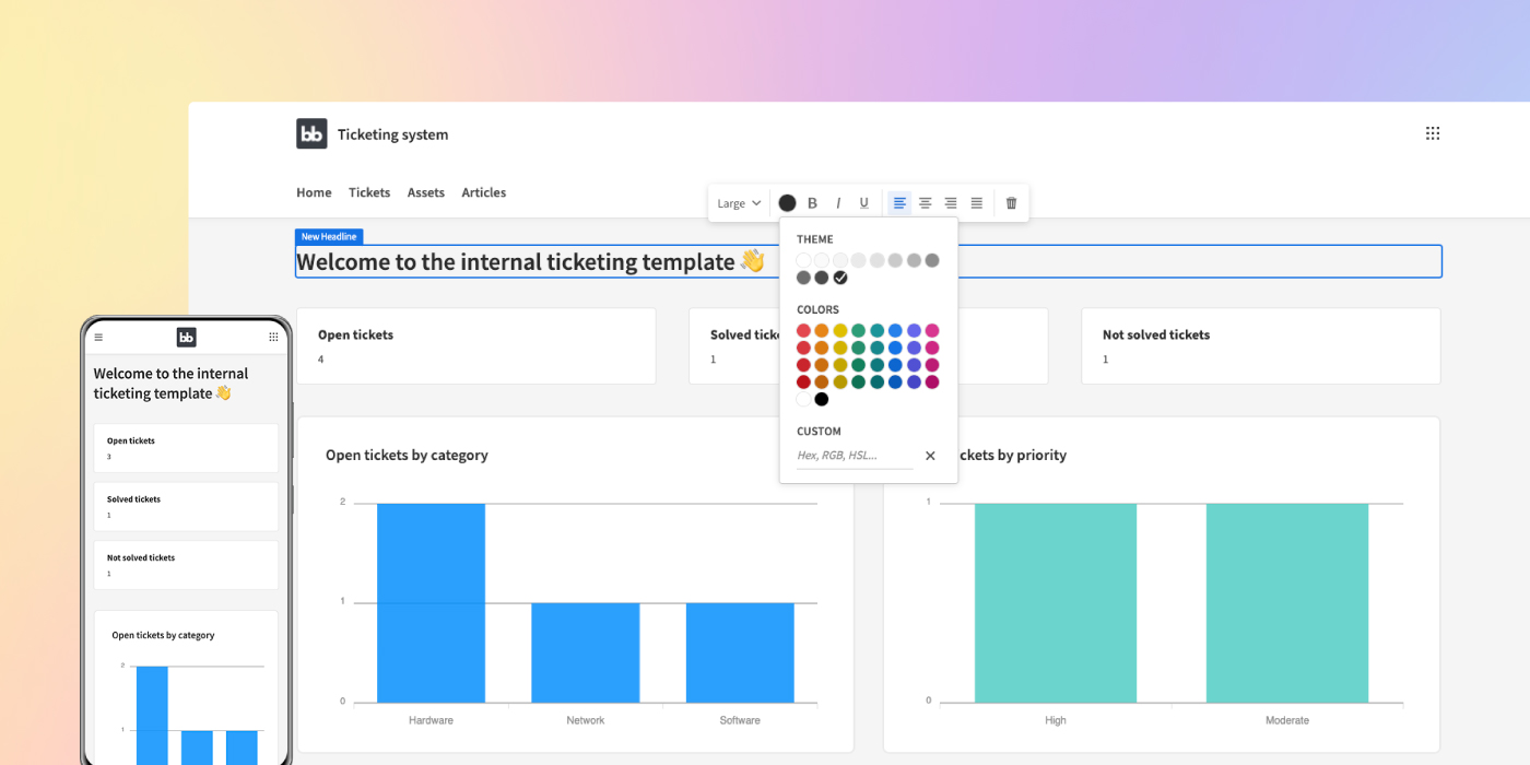 Budibase design ui