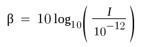 Decibel Scale Formula