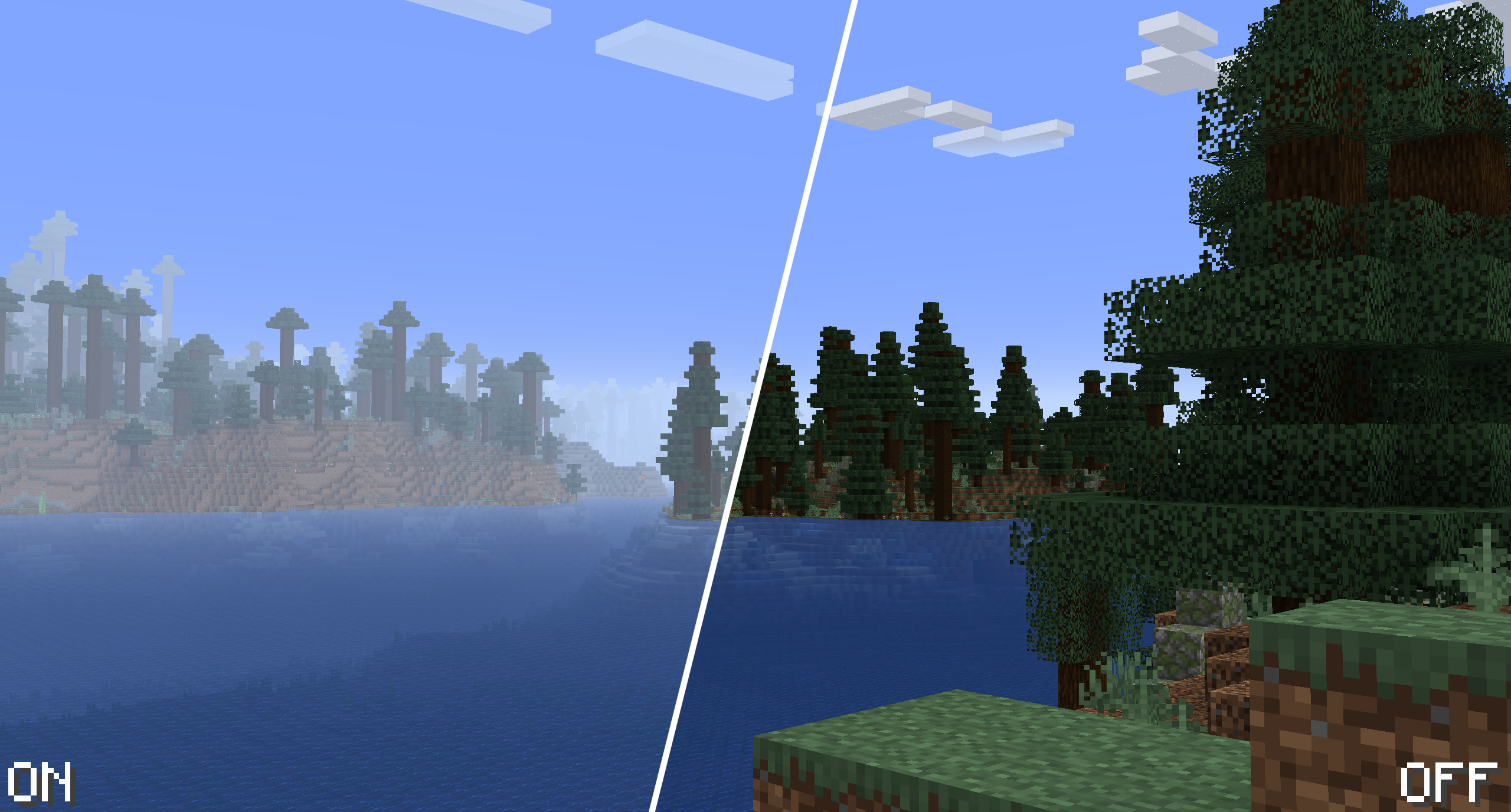 A distant landscape, with and without Fog Looks Good Now