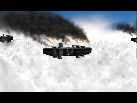 Last Exile airship battle Demo