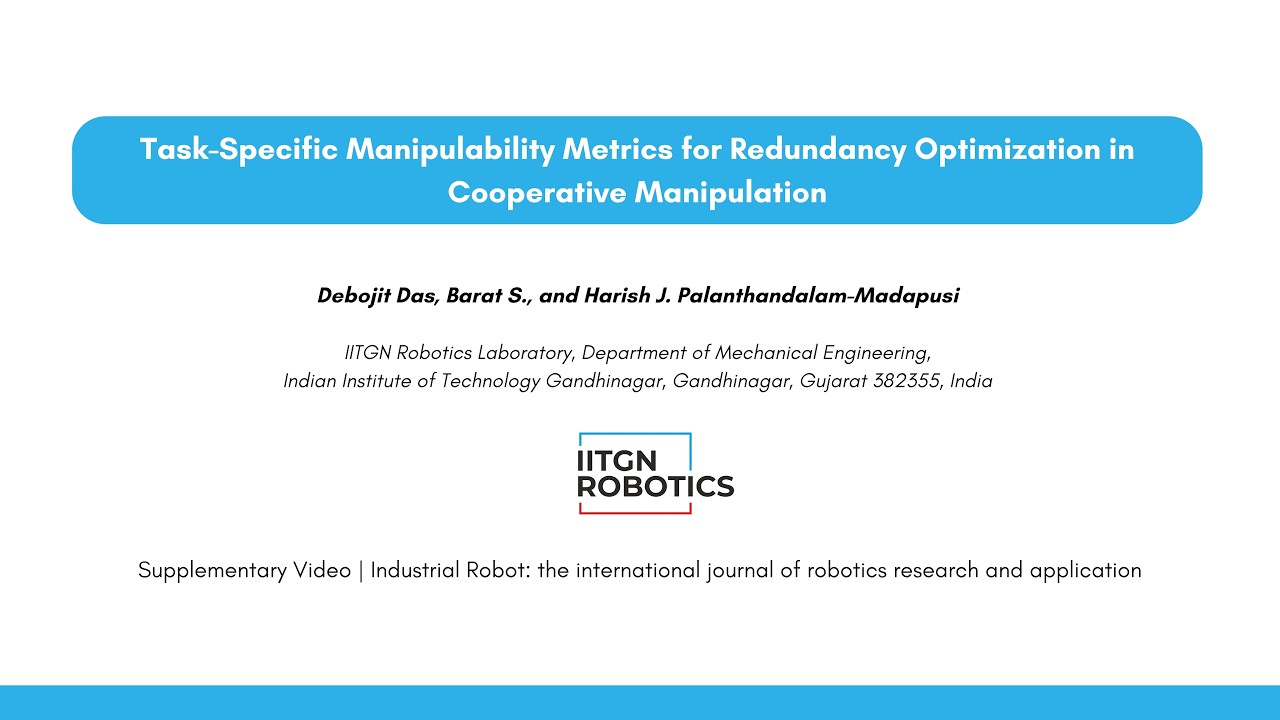 Watch the bimanual redundancy optimization experiments