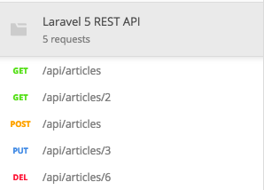 Postman initial route endpoints