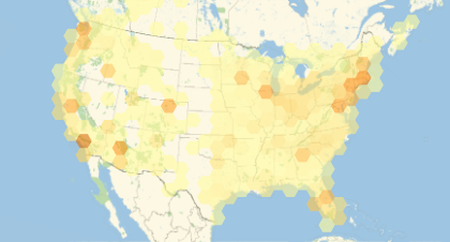 UFO Sightings GeoHistogram