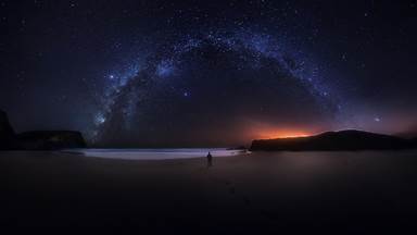 Milky Way over Southwest Alentejo and Vicentine Coast Natural Park, Portugal (© Daniel Garrido/Getty Images)