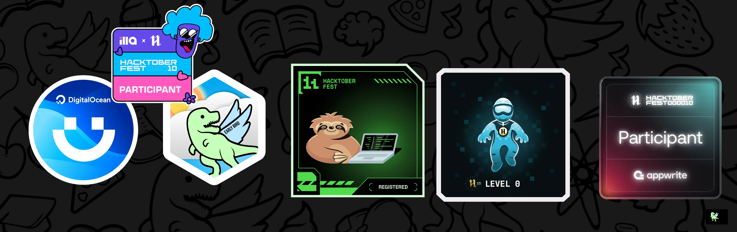 An image of @seharbat00l's Holopin badges, which is a link to view their full Holopin profile