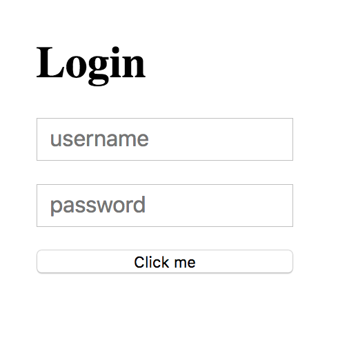 Bad login sample