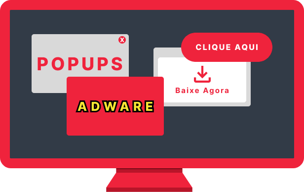 Ilustração que representa o Adware