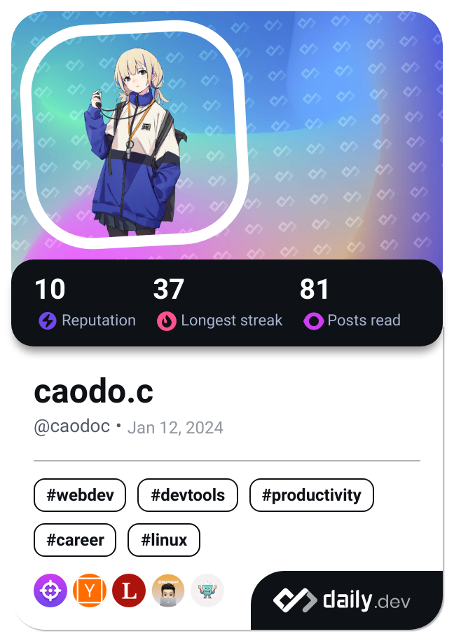 caodo.c's Dev Card