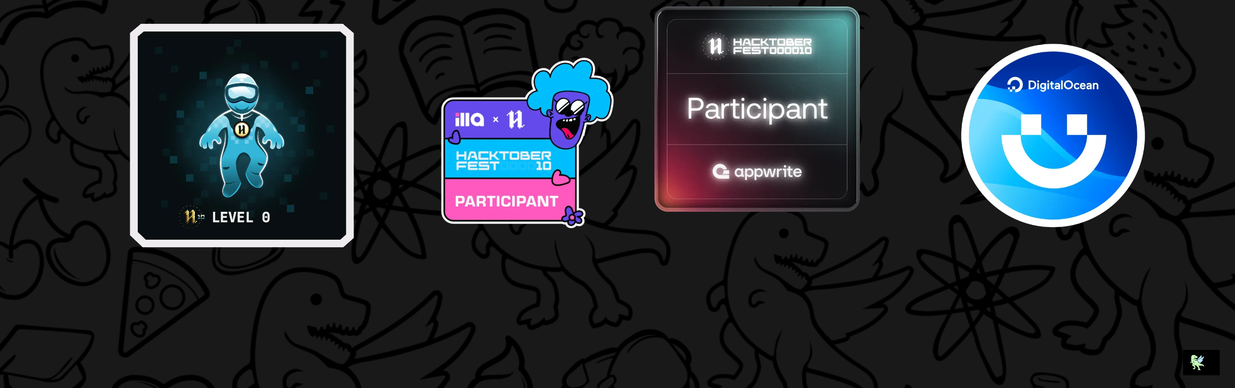 An image of @solomonodunusi's Holopin badges, which is a link to view their full Holopin profile