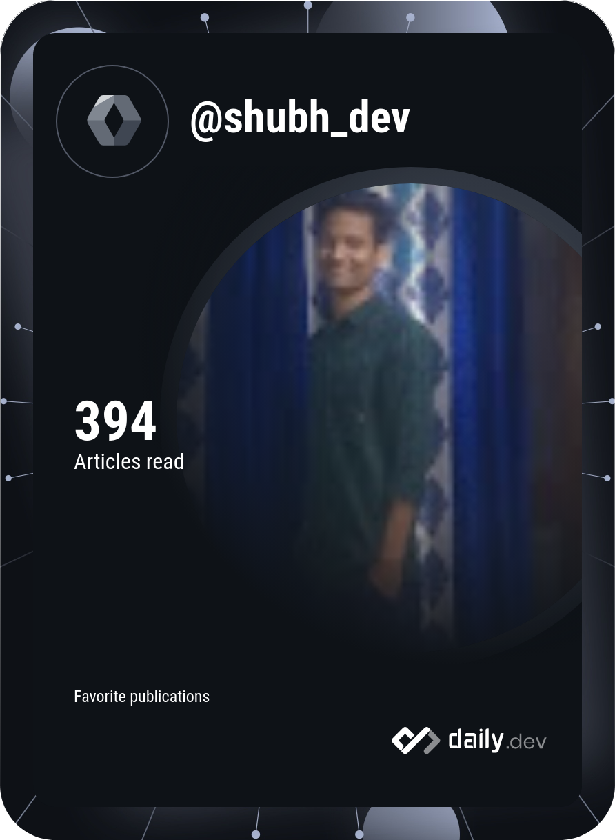 Shubham's Dev Card