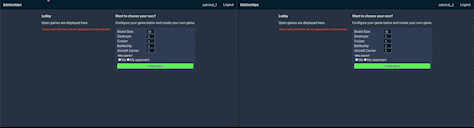 lobby and game configuration