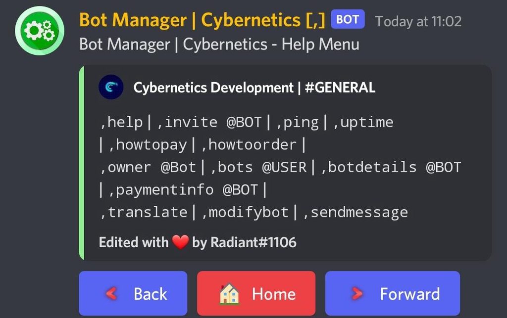 Cybernetics Bot Manager