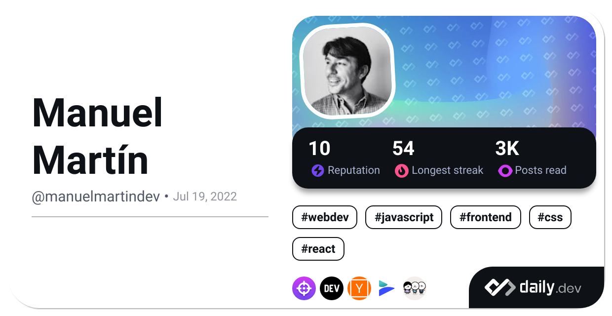 Manuel Martín's Dev Card