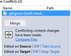 Resolving conflicted versions