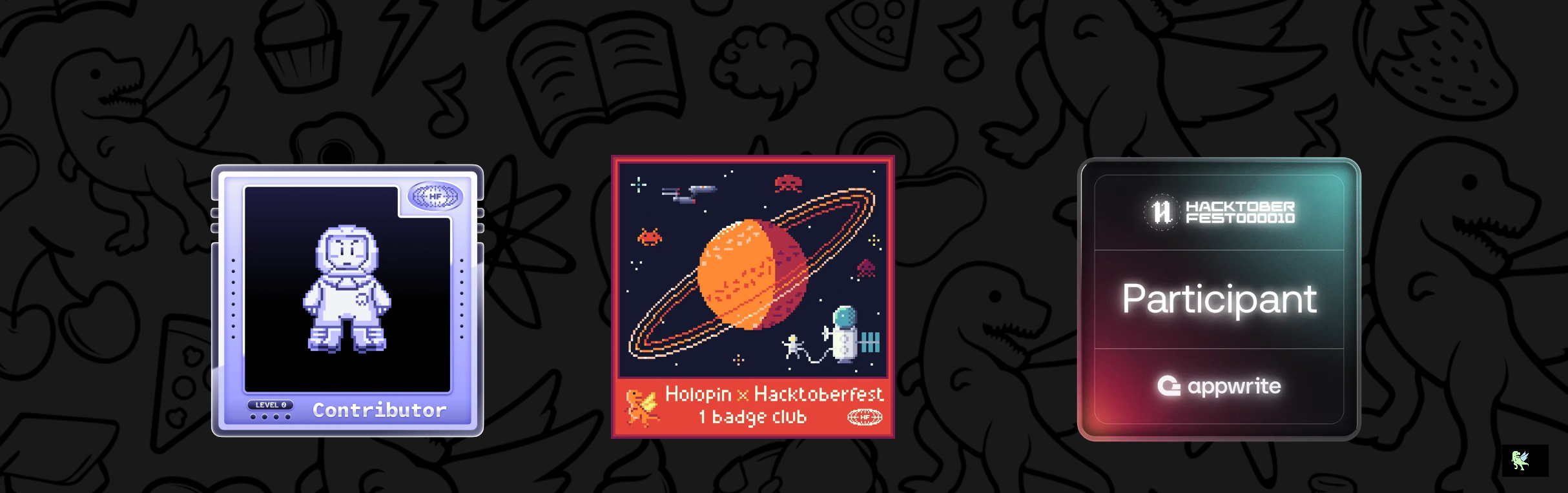 An image of @aariyanapu's Holopin badges, which is a link to view their full Holopin profile