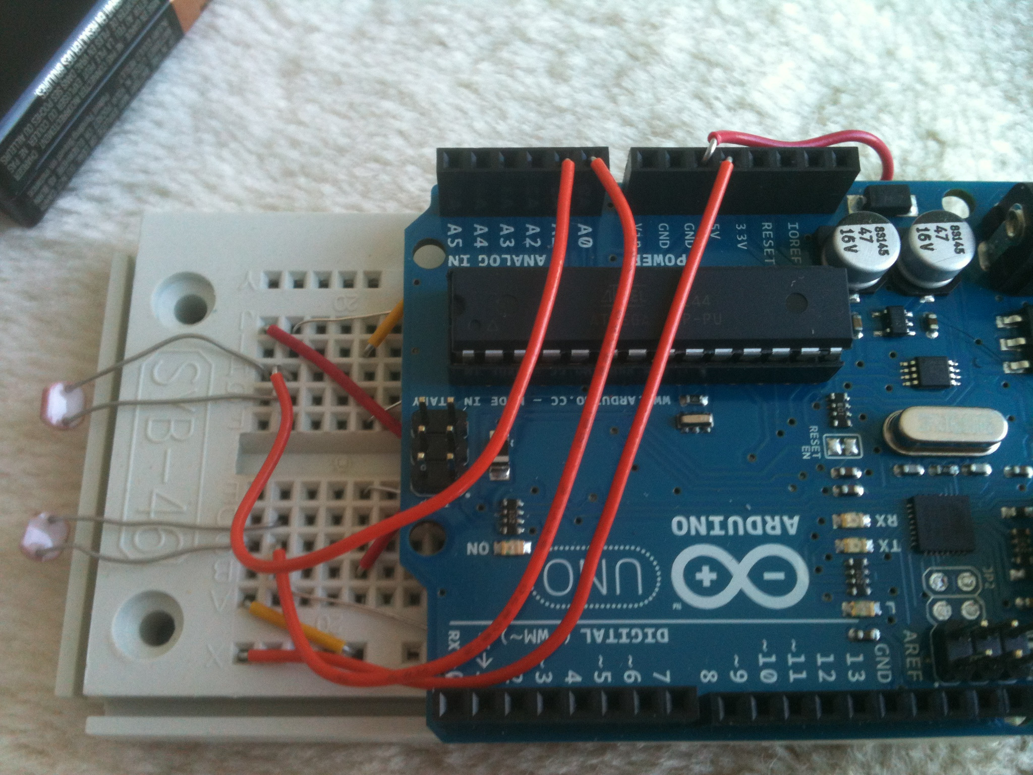 breadboard A0/A1 connections