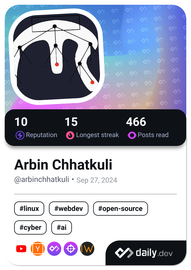 Arbin Chhatkuli's Dev Card