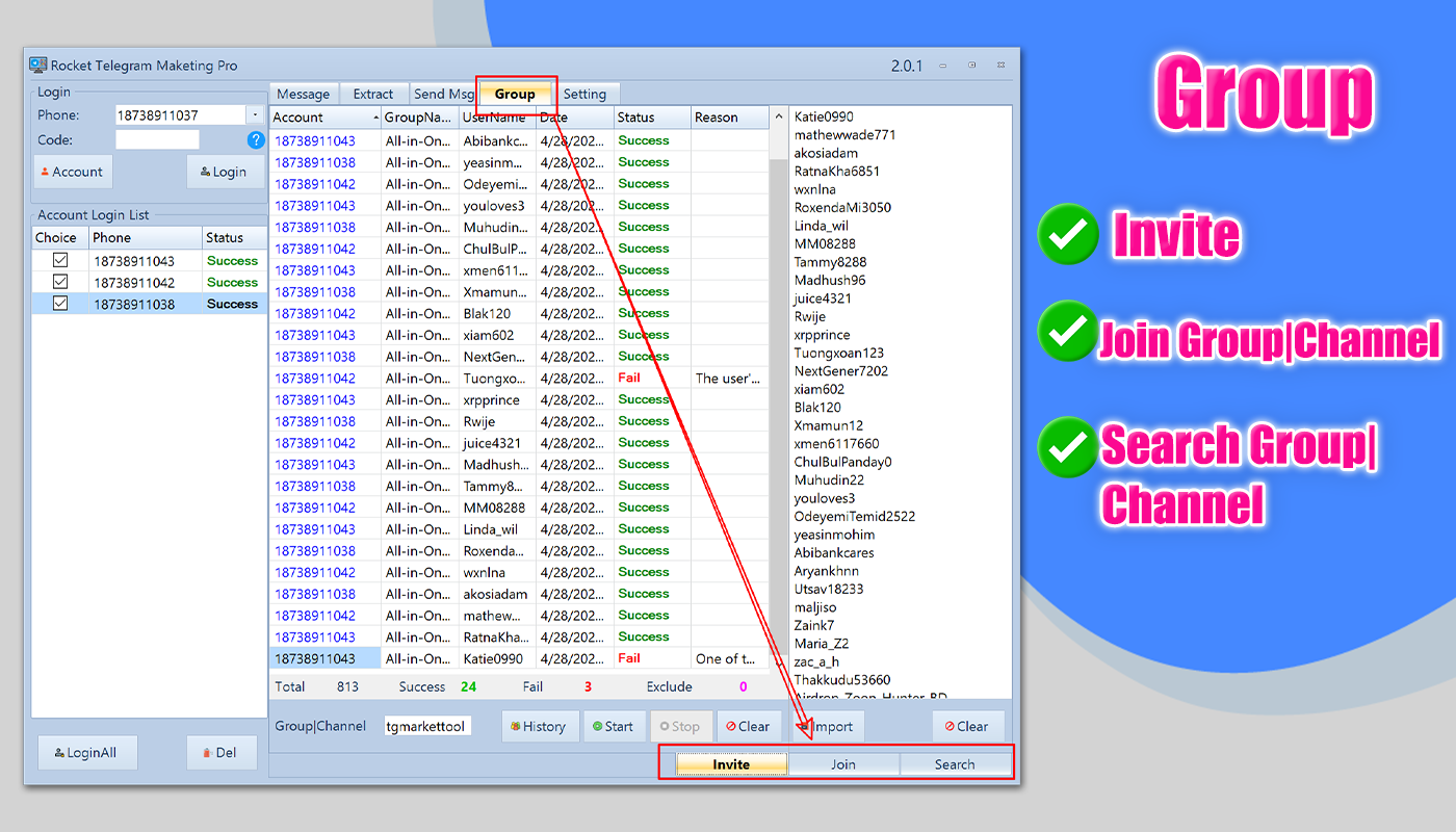 Rocket Telegram Marketing Pro 2.0.1