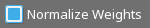 Normalize Weights checkbox
