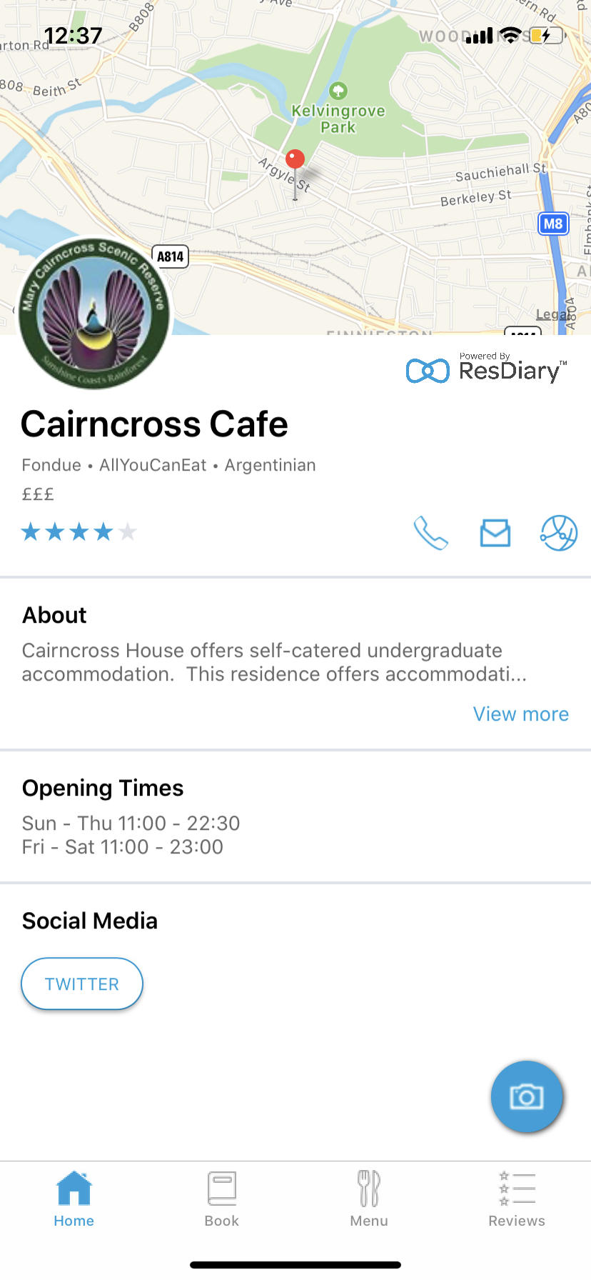 Restaurant Page