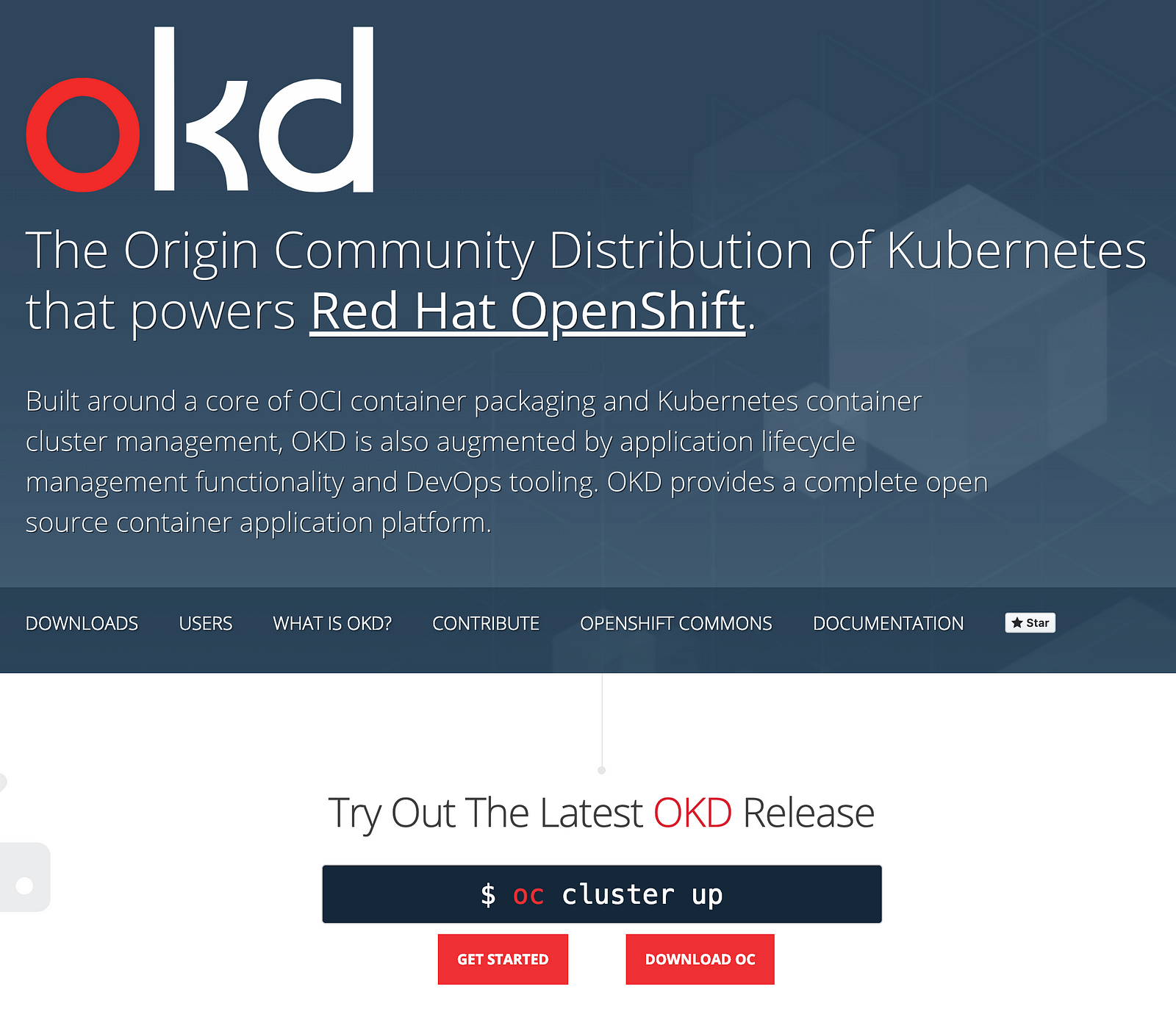 okd.io homepage