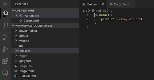 Code in Codespace