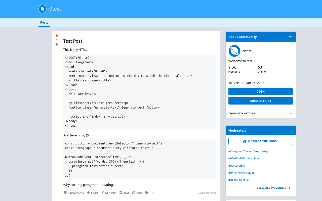 Code block before syntax highlighting