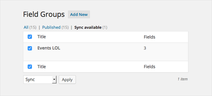 ACF Syncing JSON