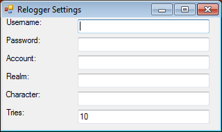 ReLogger Settings Window